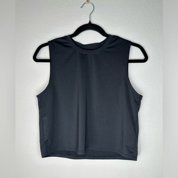SKECHERS Womens GoRun Active Black Short Sleeve Workout Crop Tank Top Size XS - Picture 3 of 5